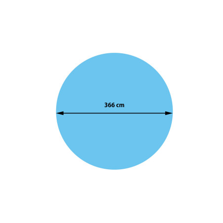 Revêtement pour piscine/pool, bâche thermique/solaire, bleu, épaisseur: 400 µm, rond, 3,66 m