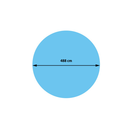 Revêtement pour piscine/pool, bâche thermique/solaire, bleu, épaisseur: 200 µm, rond, 4,88 m