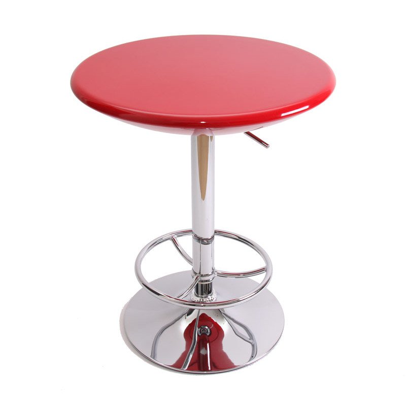 Table de bistro Milan, hauteur réglable Ø 60 cm - rouge