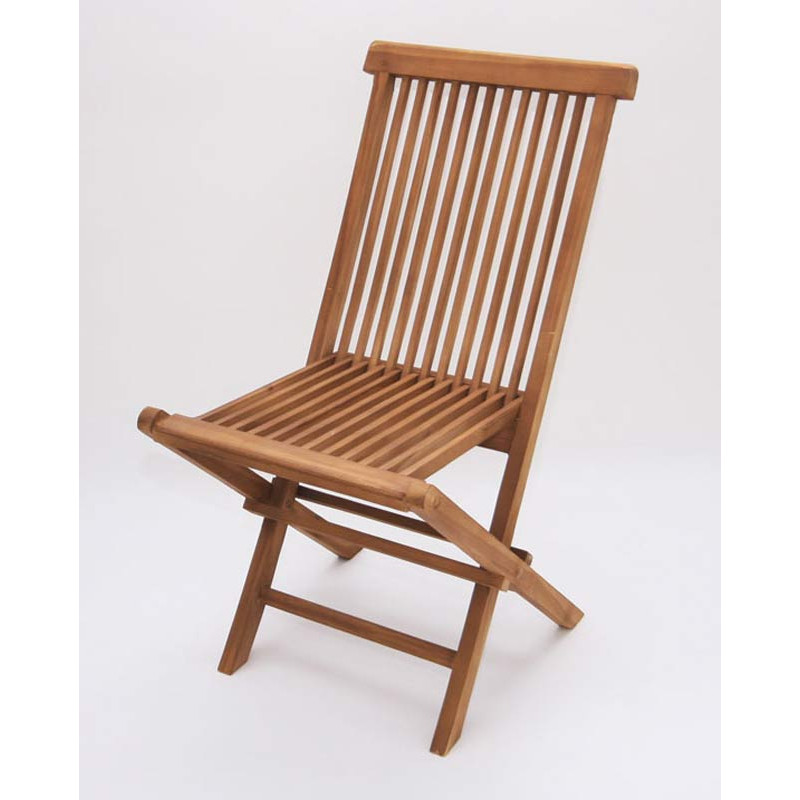 Chaise de jardin pliante Modena, en bois de teck, 45x62x90cm