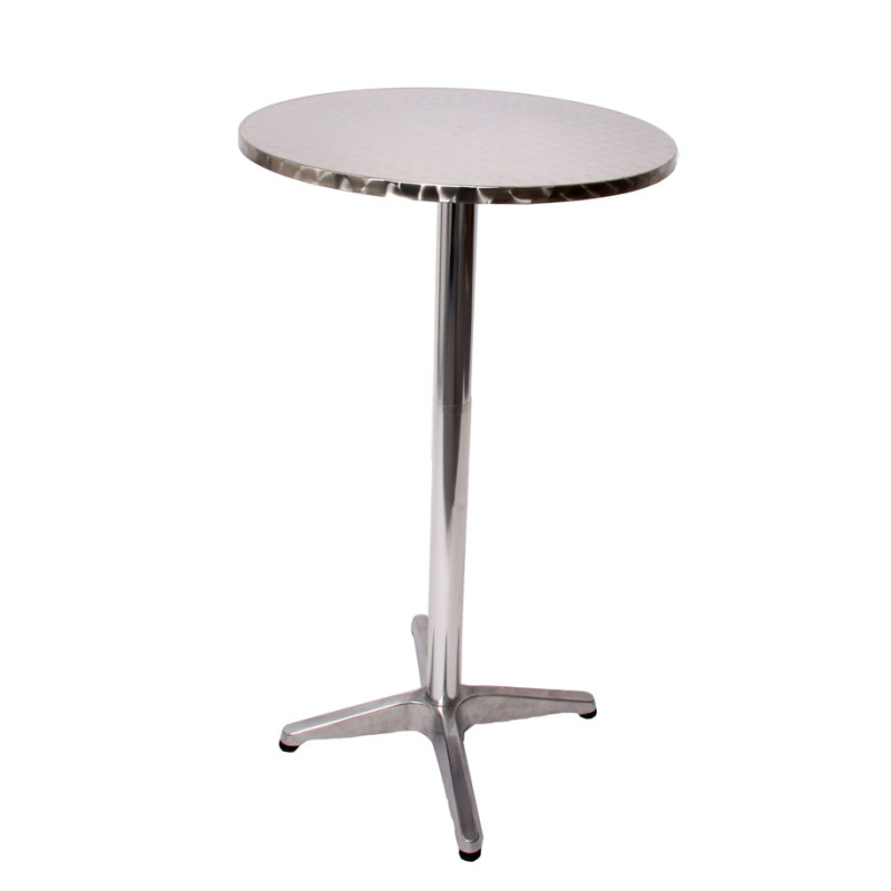 Table mange-debout en aluminium, table de bistro avec housse - noir