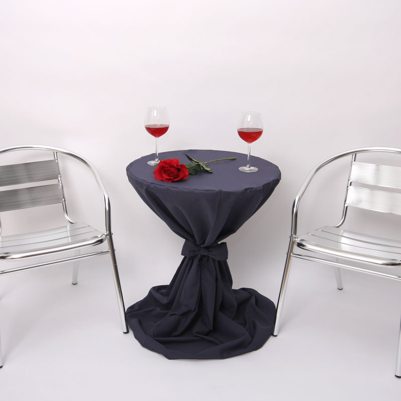 Table mange-debout en aluminium, table de bistro avec housse - anthracite