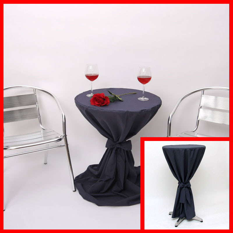 Table mange-debout en aluminium, table de bistro avec housse - anthracite