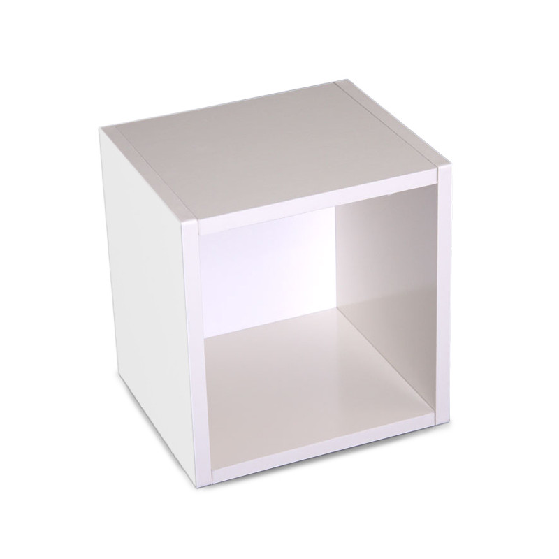 Étagère cube M73, rangement, combinable, 34x29x33cm, blanc