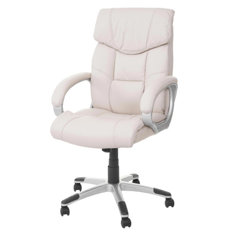 Fauteuil/siège de bureau M61, classique, similicuir, crème