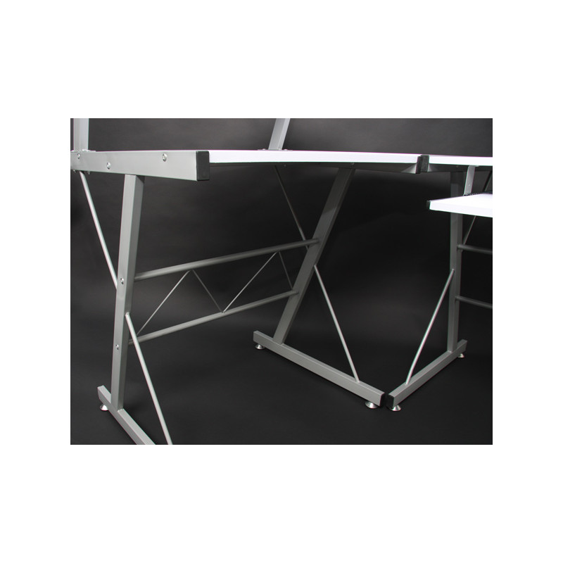 Bureau jeunesse, table Nevada, 100x115x140cm, blanc