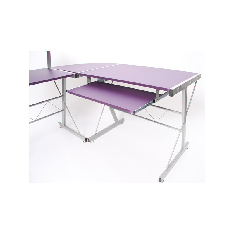 Bureau jeunesse, table Nevada, 100x115x140cm, violet