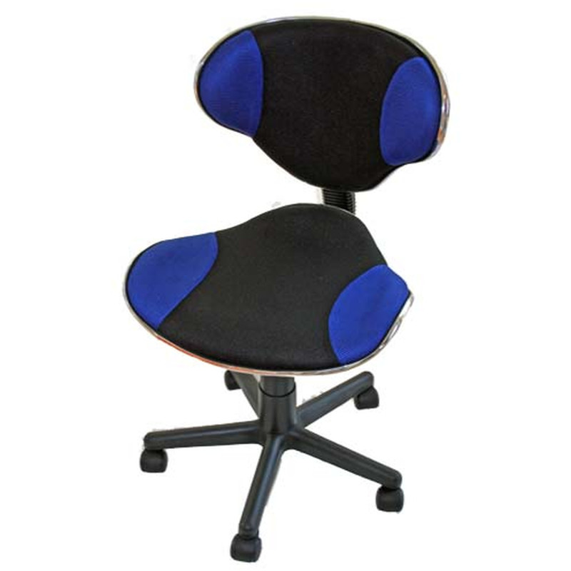 Chaise de bureau Genua bleu, forme ergonomique