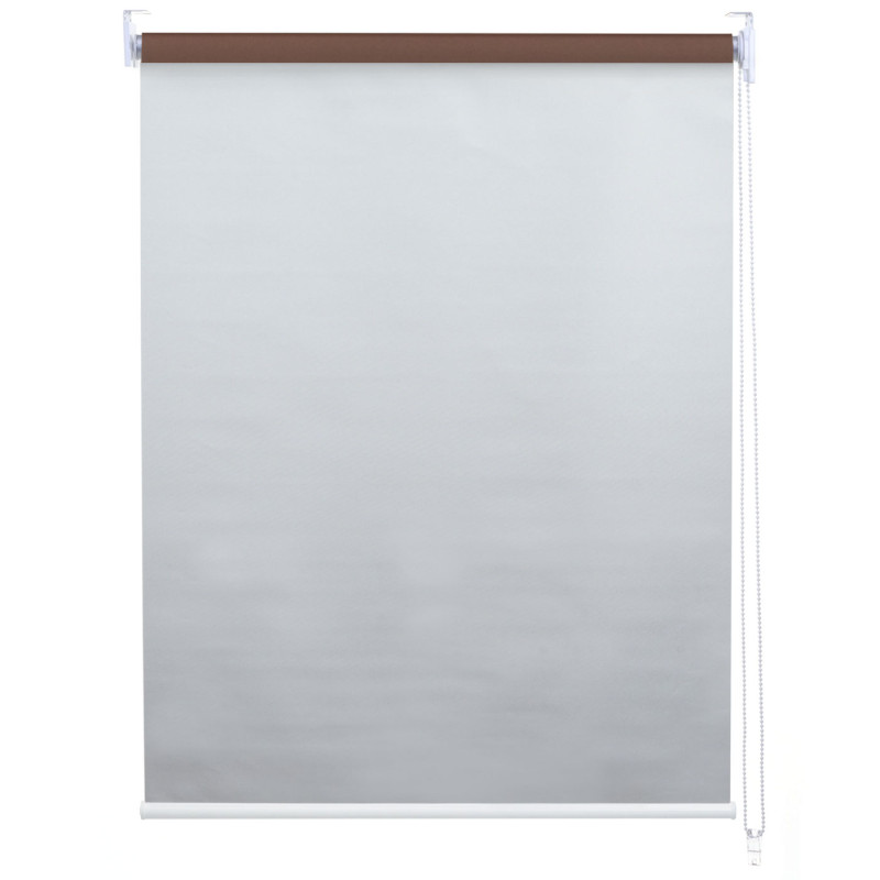 Lot de 2 stores à enroulement 100x160cm protection solaire opaque - brun