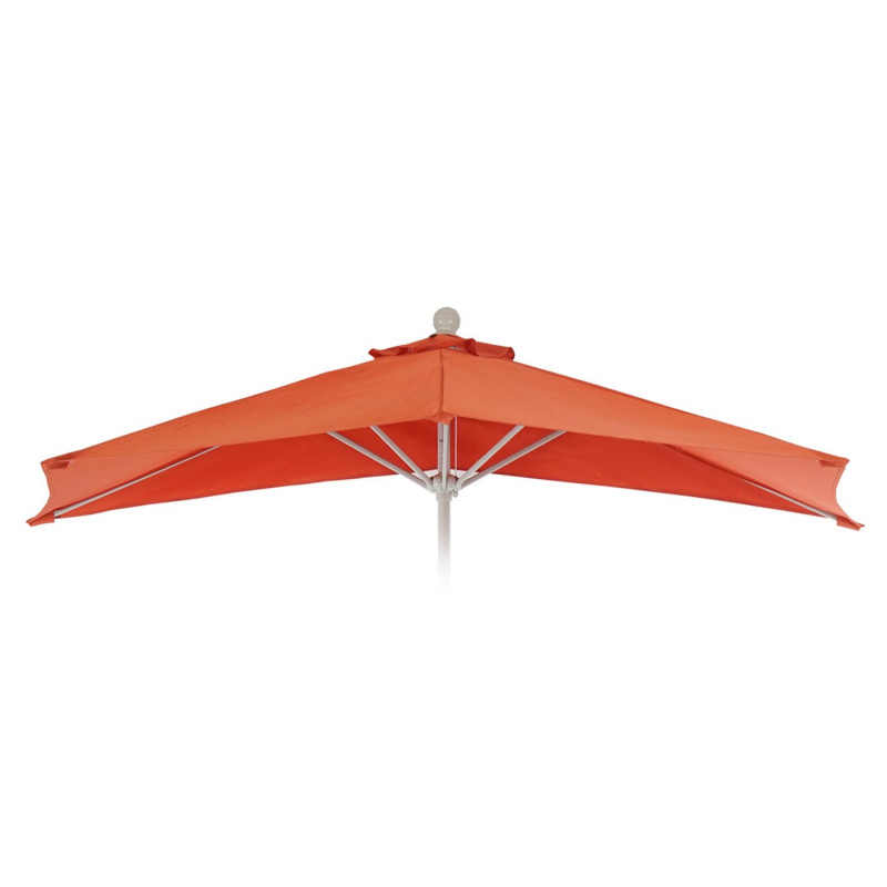 Housse de rechange pour parasol semi-circulaire Parla, 270cm tissu/textile UV 50+ 3kg - terracotta