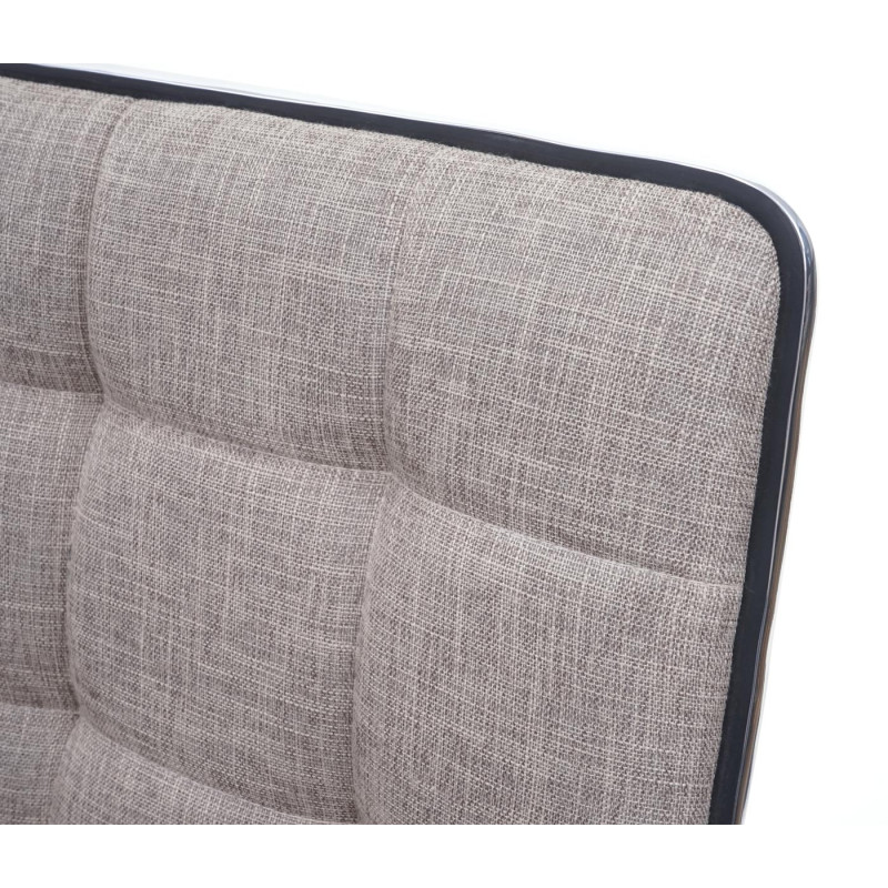 2x chaise de salle à manger , tissu/textile - gris crème