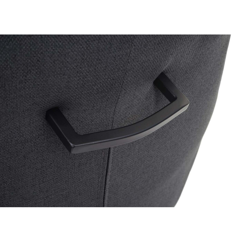 Chaise de salle ä manger tissu/textile acier - gris foncé