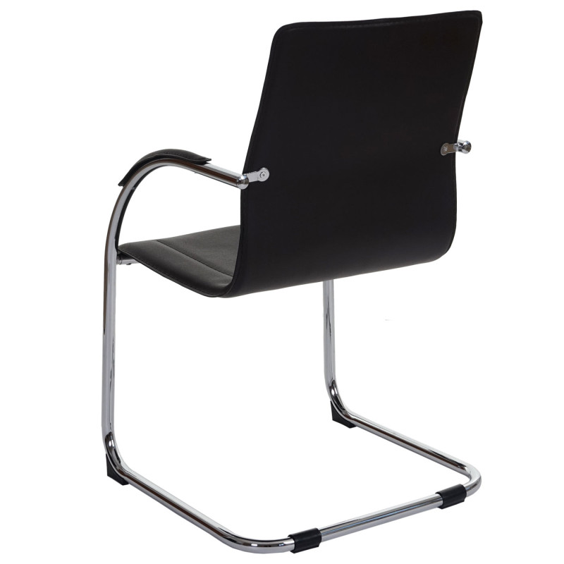 Chaise de salle à manger Samara PVC acier - brun