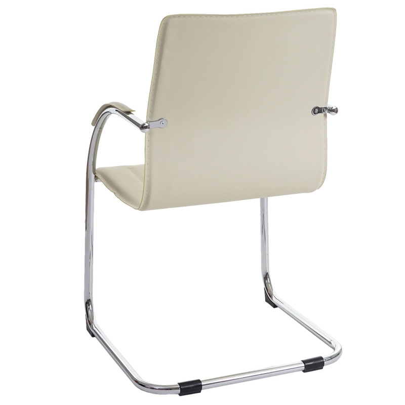 Chaise de salle à manger Samara PVC acier - crème