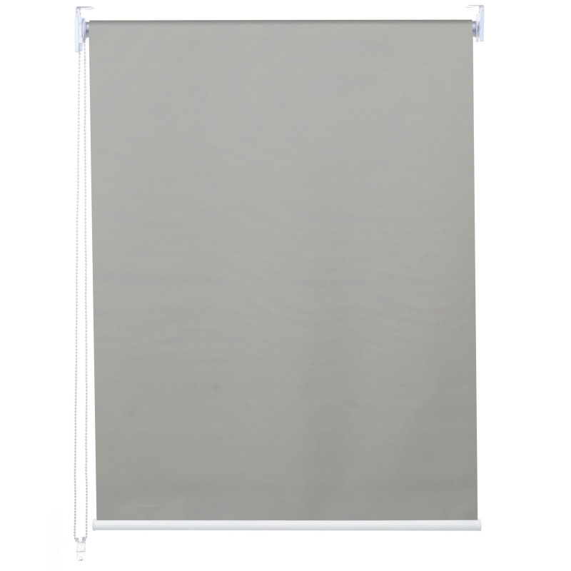 Store à enrouleur pour fenêtres, avec chaîne, avec perçage, isolation, opaque, 80 x 230 - gris