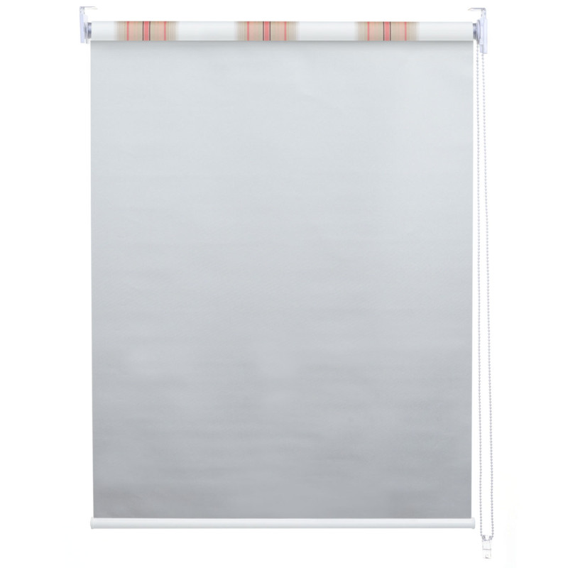 Store à enrouleur pour fenêtres, avec chaîne, avec perçage, opaque, 80 x 230 - blanc/rouge/beige