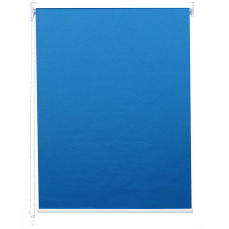 Store à enrouleur pour fenêtres, avec chaîne, avec perçage, isolation, opaque, 80 x 230 - bleu