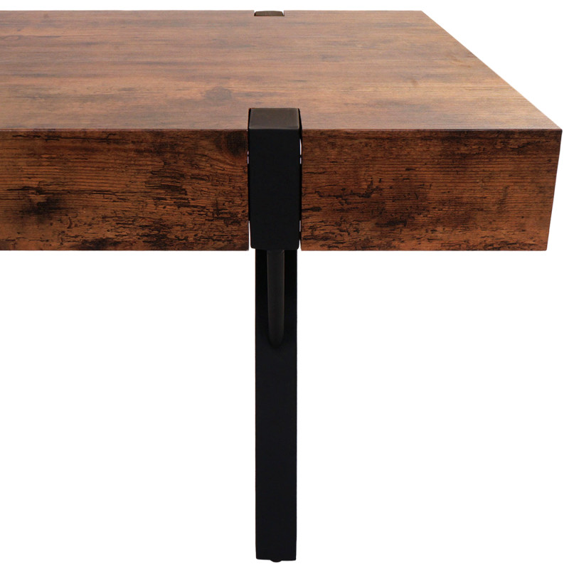 Table basse Table de salon Table d'appoint Table de salon, métal 43x110x60cm - chêne sauvage foncé