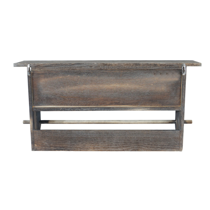 Étagère de cuisine étagère de ménage, vintage avec 5 tiroirs, 32x65x13cm - marron