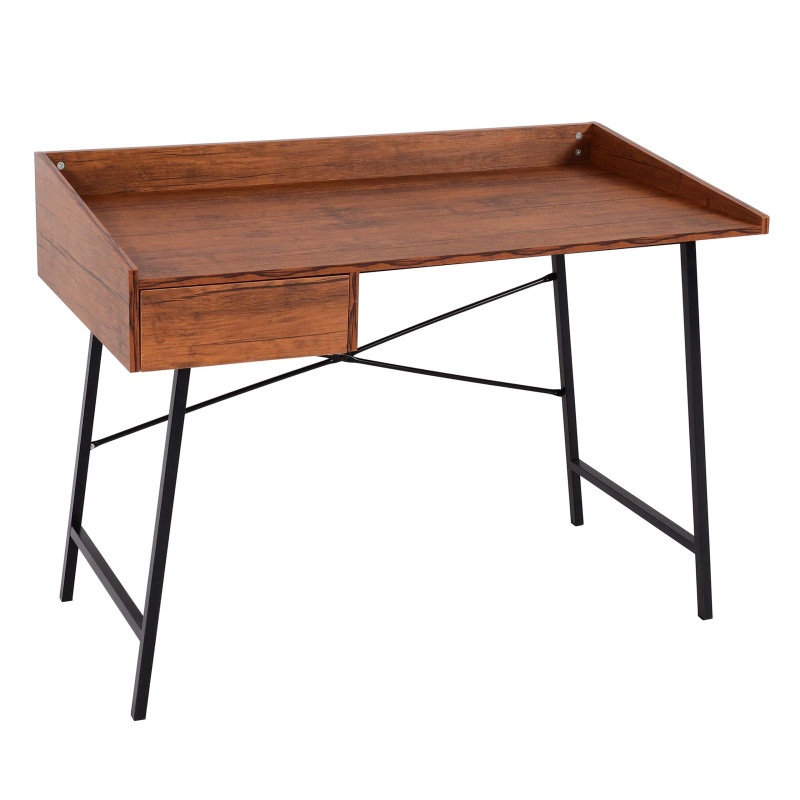 Table de chevet table de maquillage, tiroir structure 3D 98x114x60cm MVG-certifié - brun