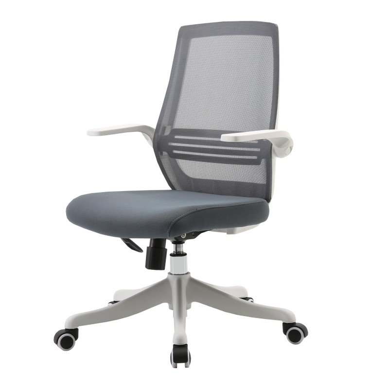 Chaise de bureau moderne chaise de bureau, ergonomique et respirante accoudoir relevable - gris