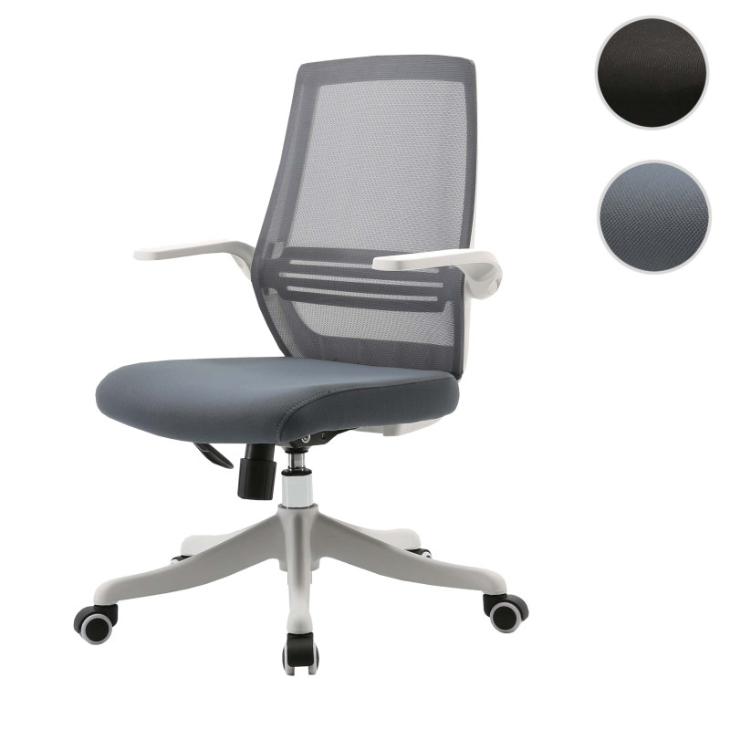 Chaise de bureau moderne chaise de bureau, ergonomique et respirante accoudoir relevable - gris