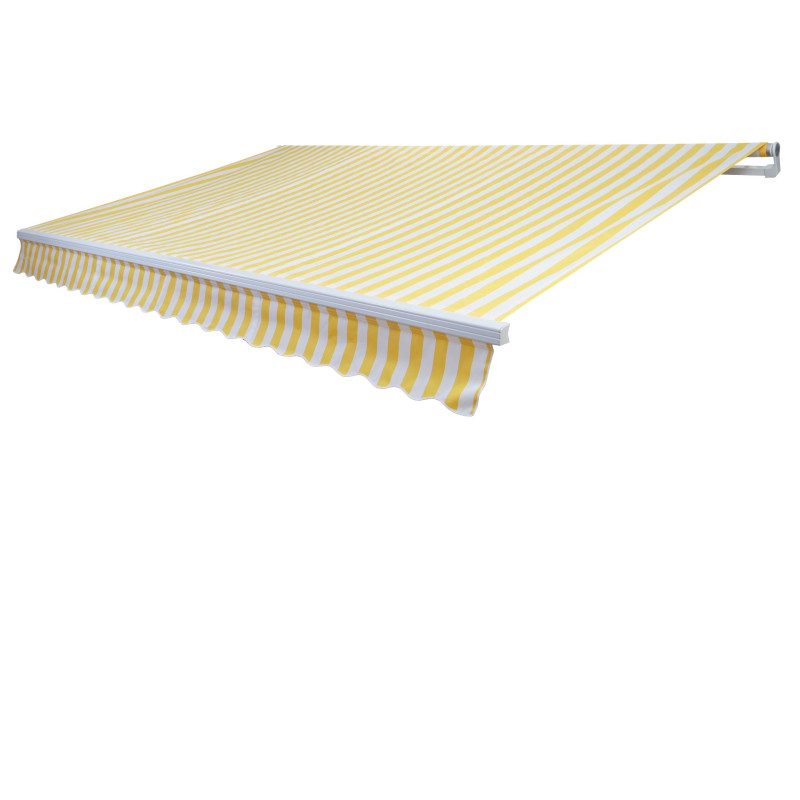 Toile de rechange pour store T792, store à bras articulé toile de rechange 5x3m - Polyester jaune-blanc