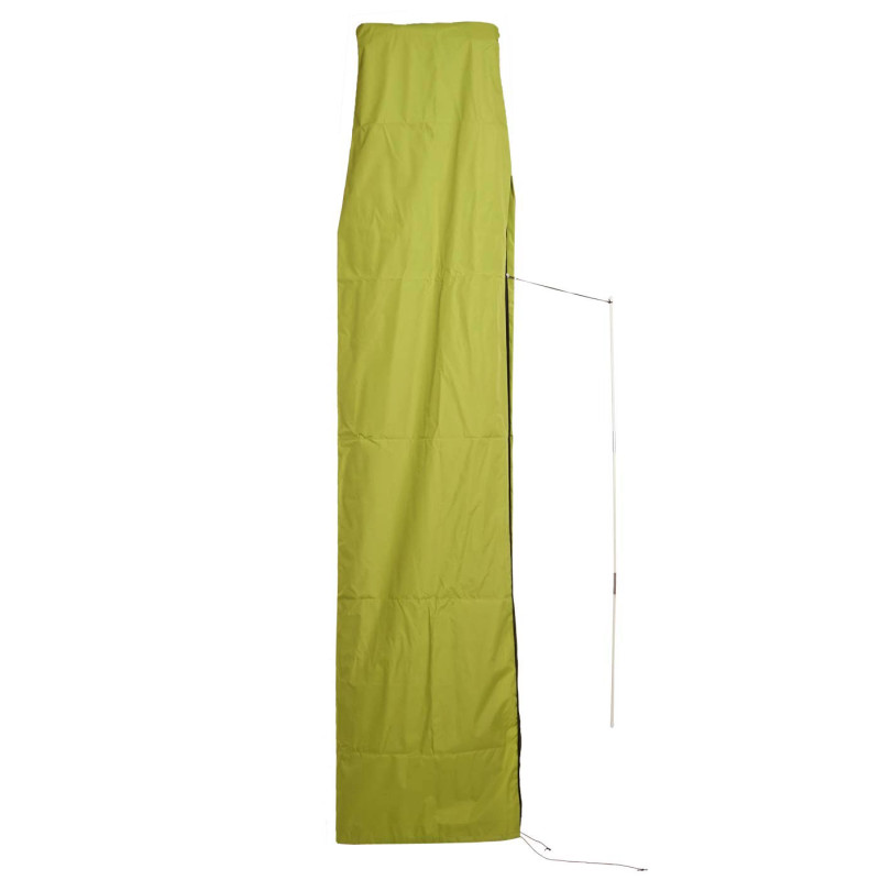 Housse de protection pour parasol jusqu'à 4,3 m (3x3 m), housse avec fermeture éclair - vert clair