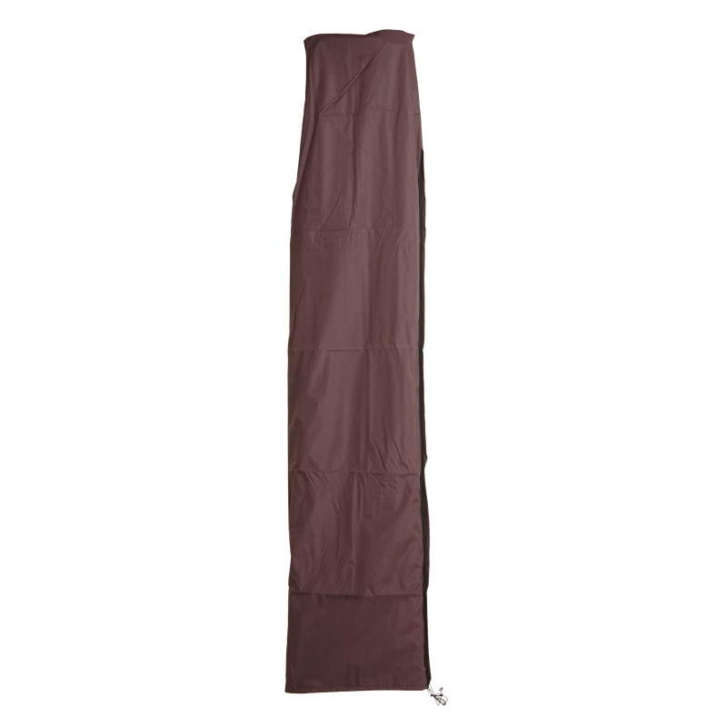 Housse de protection pour parasol jusqu'à 4,3 m (3x3 m), housse avec fermeture éclair - marron