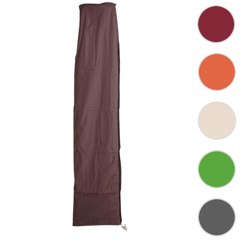 Housse de protection pour parasol jusqu'à 4,3 m (3x3 m), housse avec fermeture éclair - marron