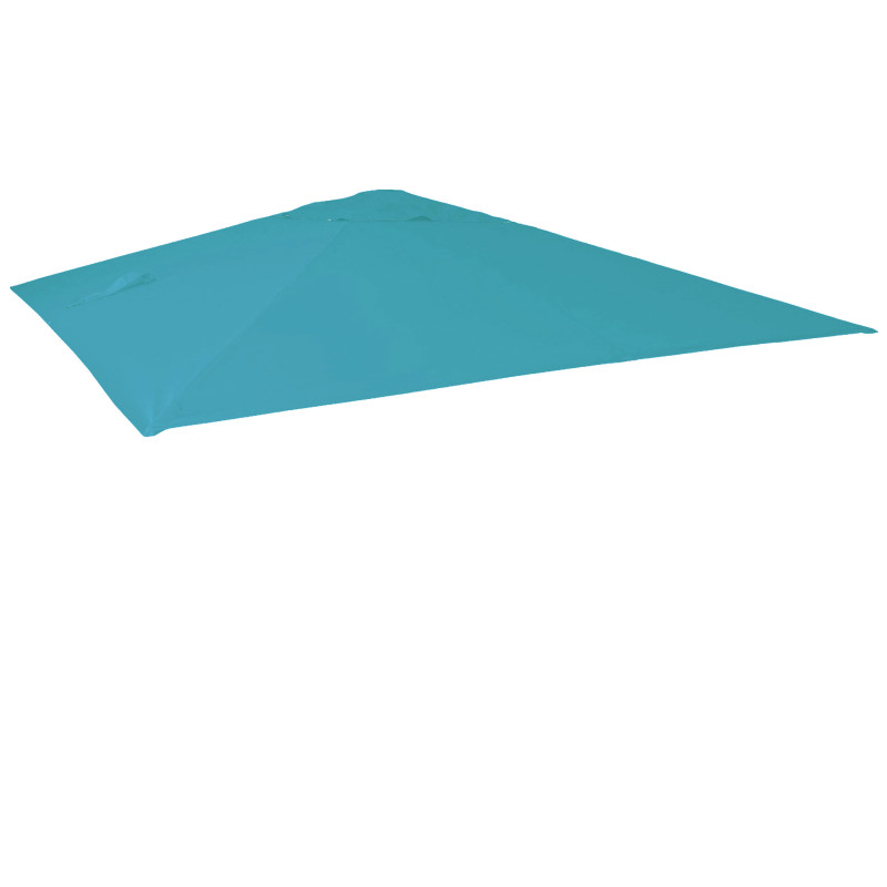 Revêtement de remplacement pour parasol de luxe 3x4m (Ø5m) polyester 3,5kg - turquoise