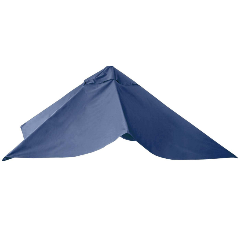 Revêtement pour parasol de luxe revêtement de remplacement, 3x4m (Ø5m) polyester 3,5kg - bleu