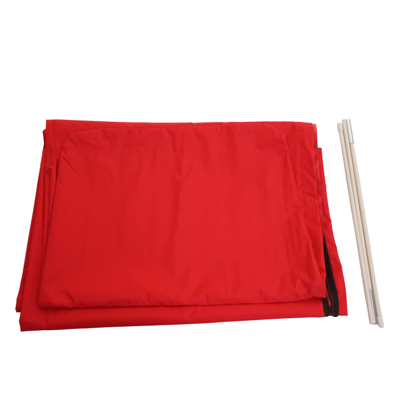 Housse de protection pour parasol jusqu'à 4 m, housse avec fermeture éclair - rouge