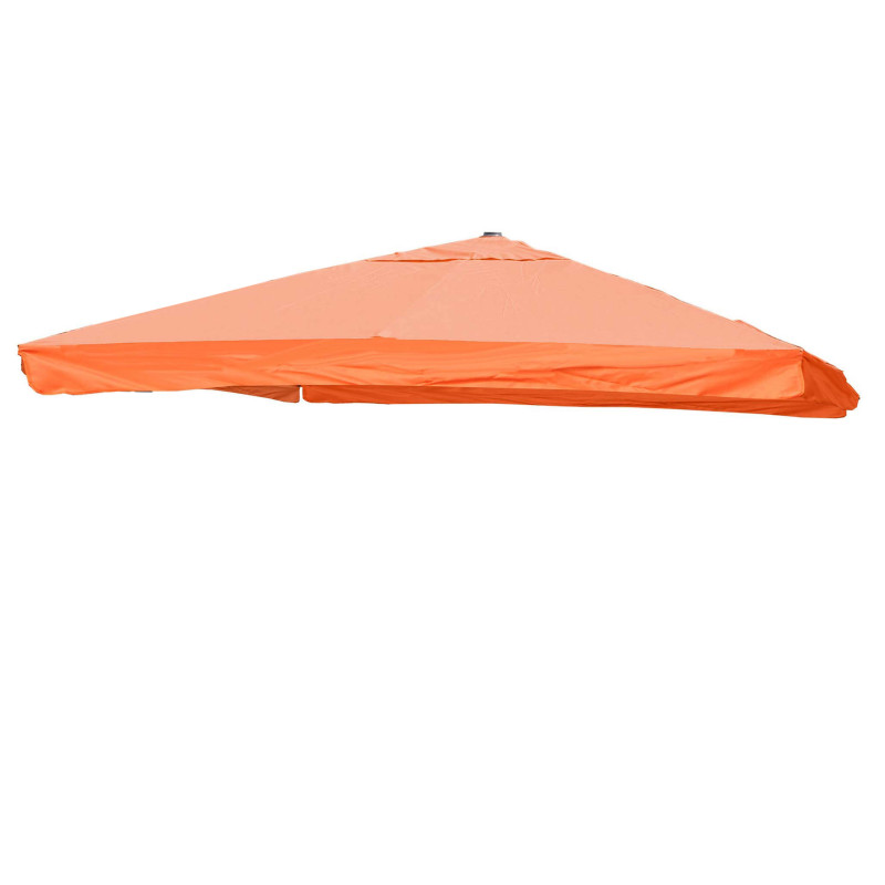 Toile pour parasol de luxe avec rabat 3x3m (Ø4,24m) polyester 3kg - terre cuite