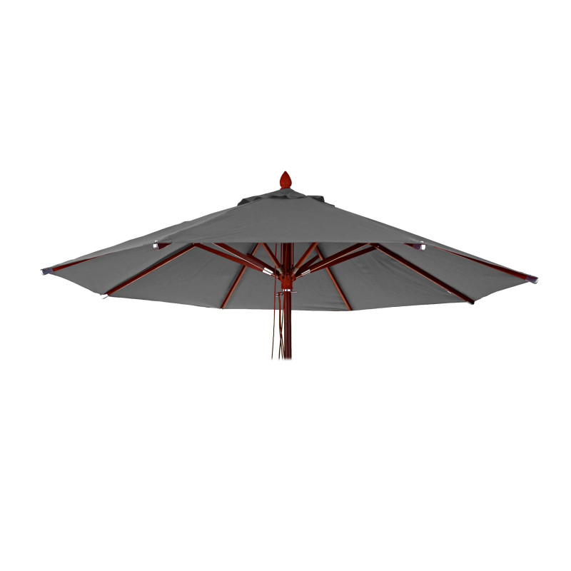 Toile pour parasol de gastronomie en bois rond Ø3m polyester 3kg - anthracite