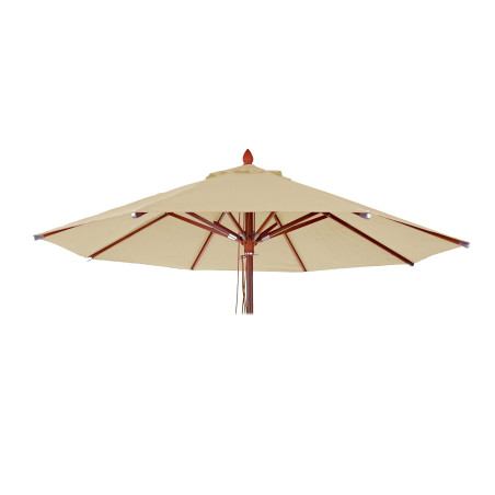 Toile pour parasol de gastronomie en bois rond Ø3m polyester 3kg - crème