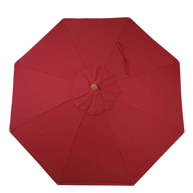 Toile pour parasol de gastronomie en bois rond Ø3m polyester 3kg - bordeaux