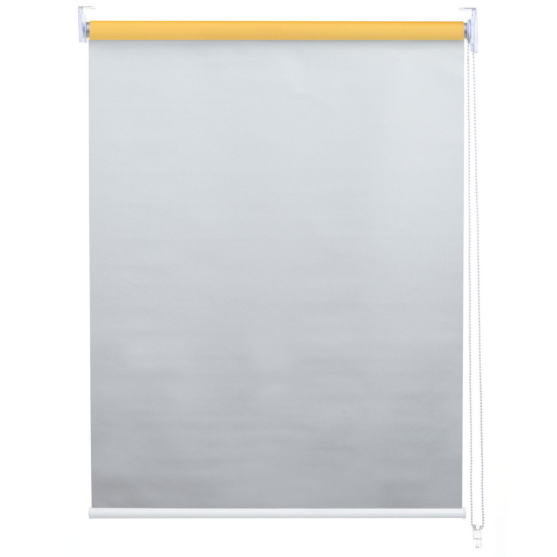 Store à enrouleur pour fenêtres, avec chaîne, avec perçage, isolation, opaque, 70 x 230 - jaune