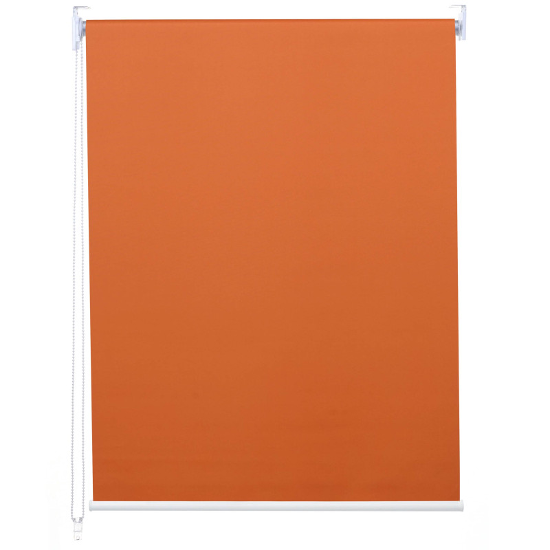 Store à enrouleur pour fenêtres, avec chaîne, avec perçage, isolation, opaque, 70 x 230 - orange