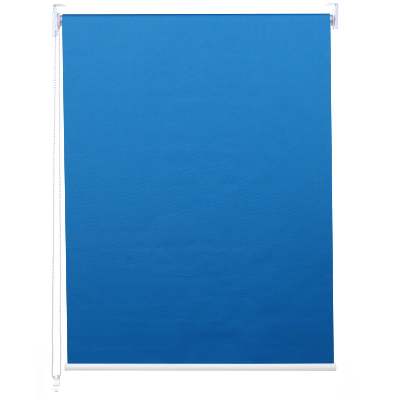 Store à enrouleur pour fenêtres, avec chaîne, avec perçage, isolation, opaque, 70 x 230 - bleu