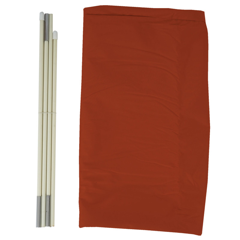 Housse de protection pour parasol jusqu'à 3,5 m, gaine de protection avec zip - terre cuite