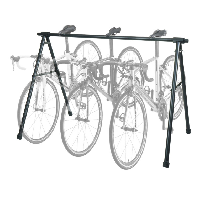 Support de selle de vélo support de vélo avec étrier de suspension, métal laqué époxy 114x170x114cm extensible - noir