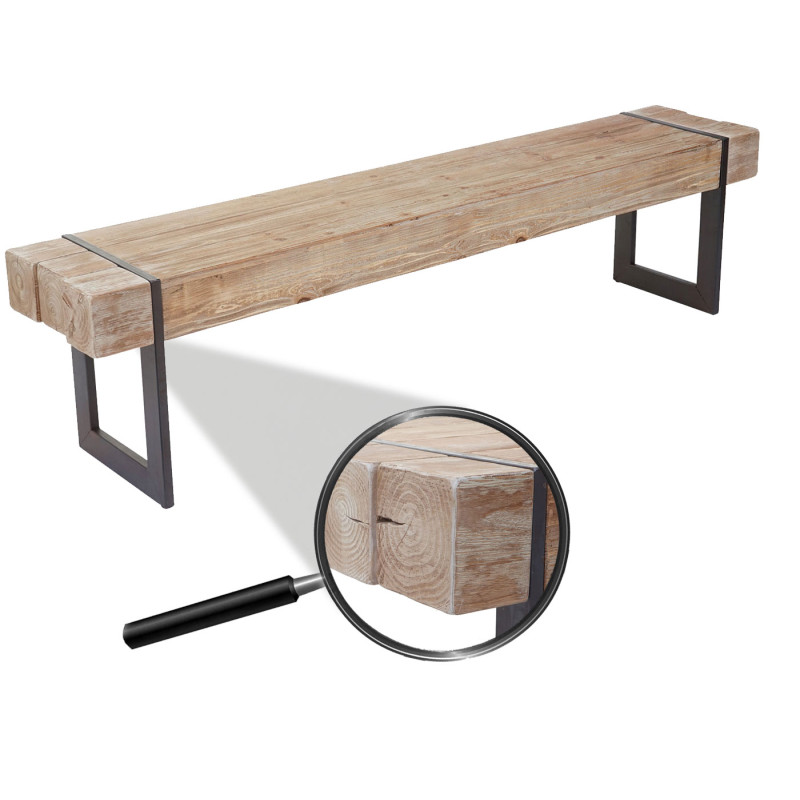 Banc Salle à Manger Sapin Massif Rustique - 180cm