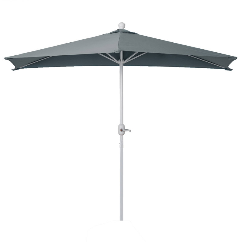 Parasol Parla en alu, hémicycle, parasol de balcon UV 50+ - 300cm anthracite sans pied