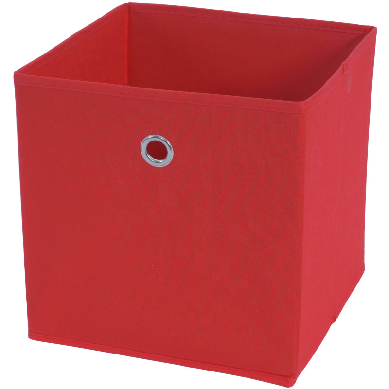 Box pliable T362, box de rangement, tissu 28x28x28cm - rouge