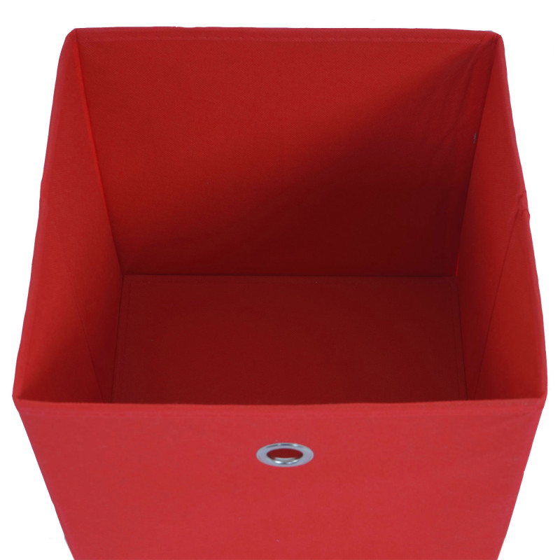 Box pliable T362, box de rangement, tissu 28x28x28cm - rouge