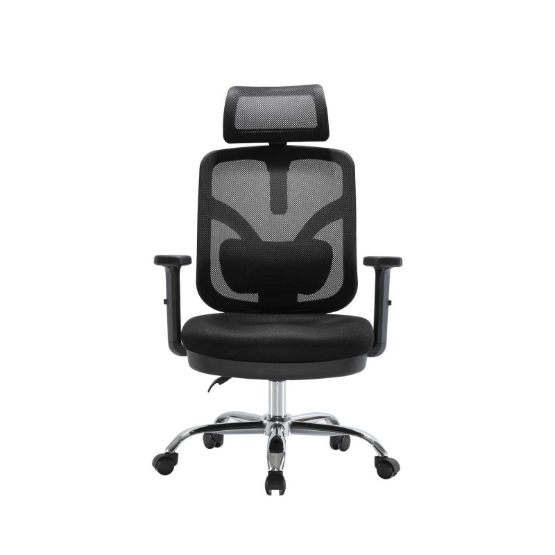 SIHOO chaise de bureau chaise de bureau, ergonomique, soutien lombaire réglable et accoudoir - noir