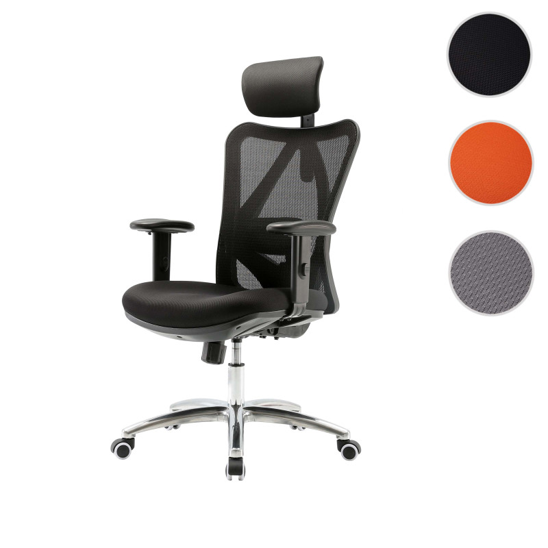 SIHOO chaise de bureau chaise de bureau, ergonomique charge maximale 150kg - avec repose-pieds, noir