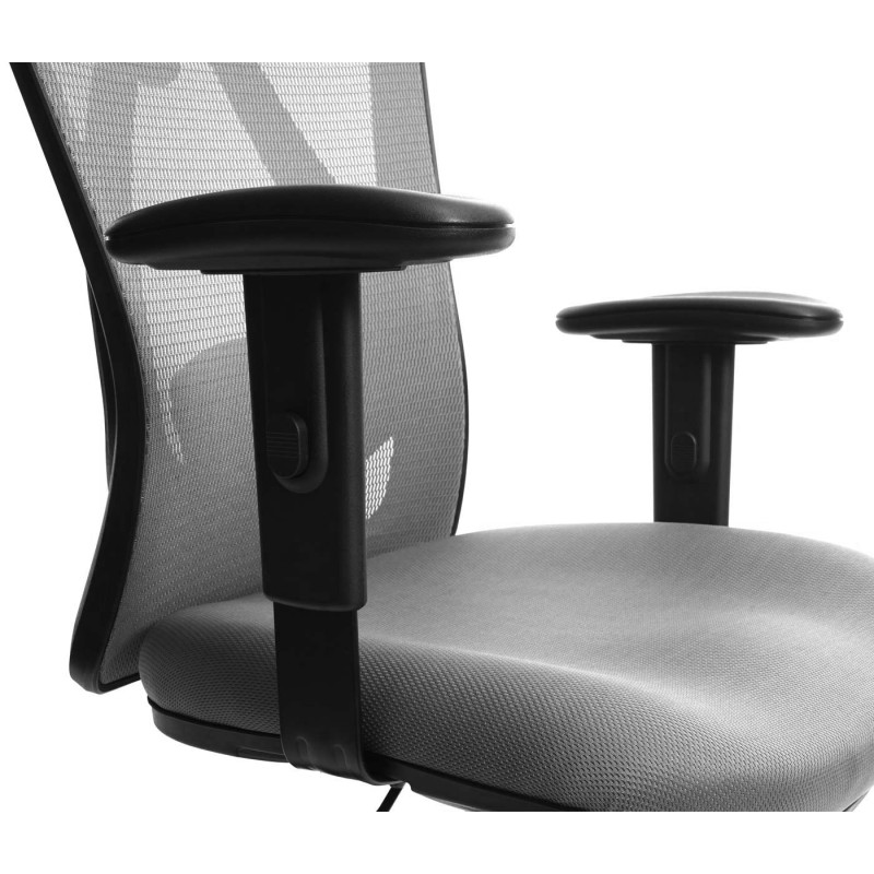 Chaise de bureau SIHOO Chaise de bureau, ergonomique charge max. 150kg - sans repose-pieds, gris