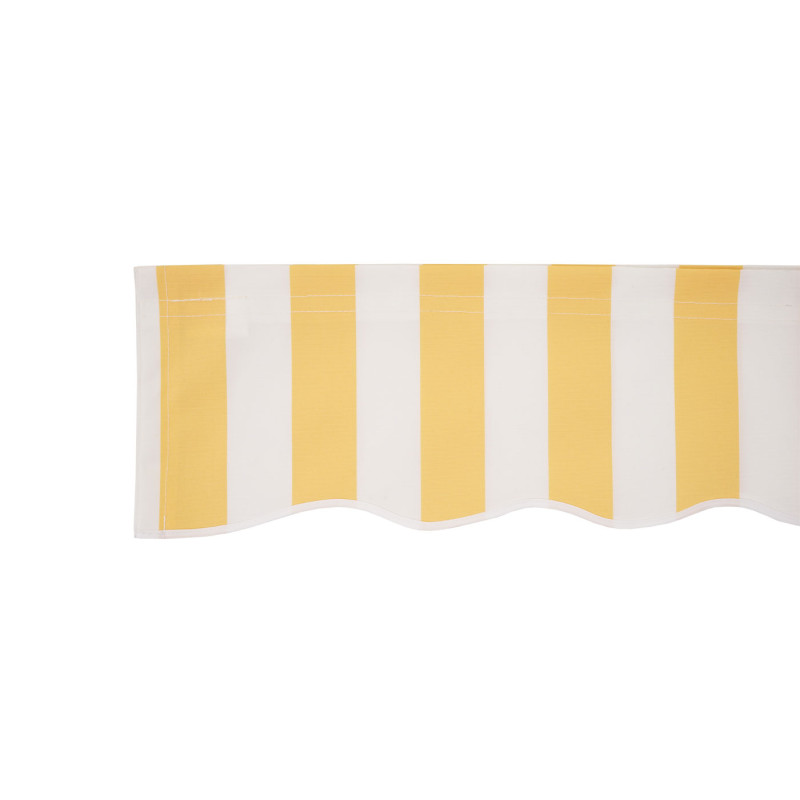 Toile de rechange pour store T790, store à bras articulé toile de rechange 4x3m - acrylique jaune-blanc